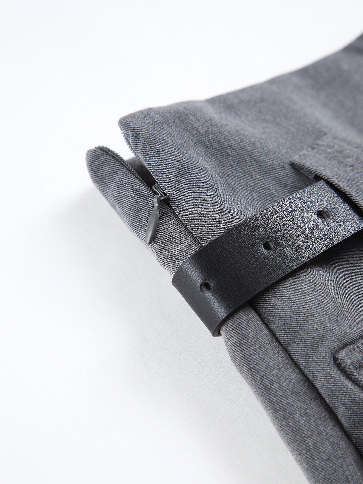 Modern Academia Belted Zippered Mini Skirt-Chicvia