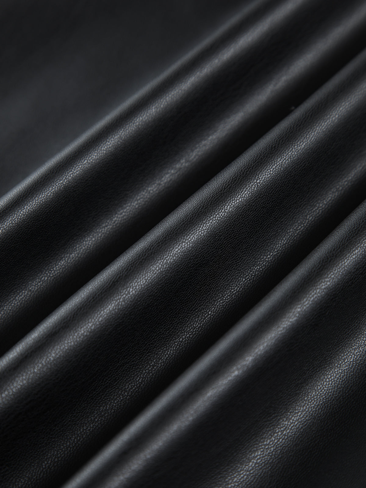 Faux Leather Zippered Mini Skirt-Chicvia