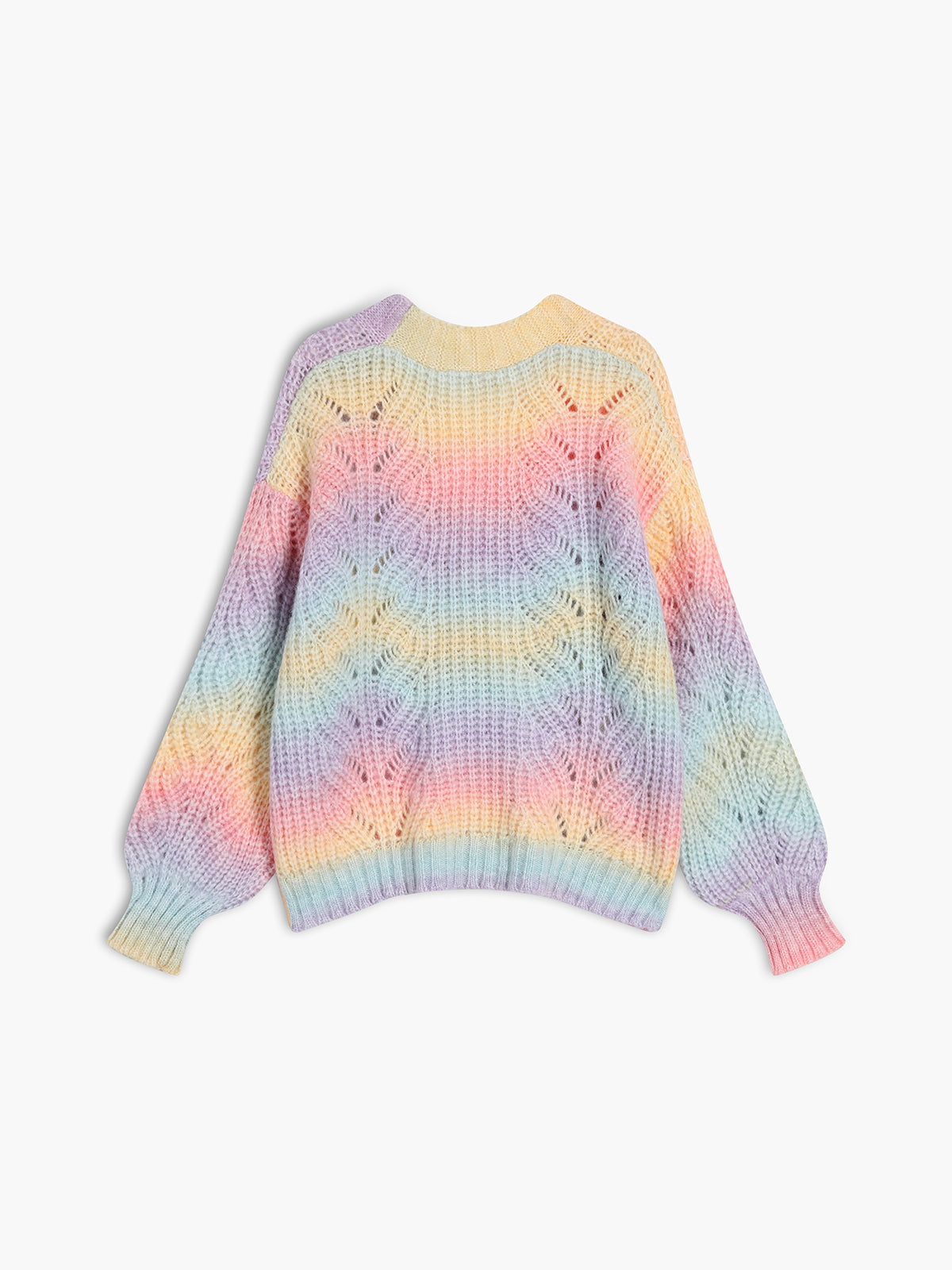 Ombre Rainbow Cardigan-Chicvia