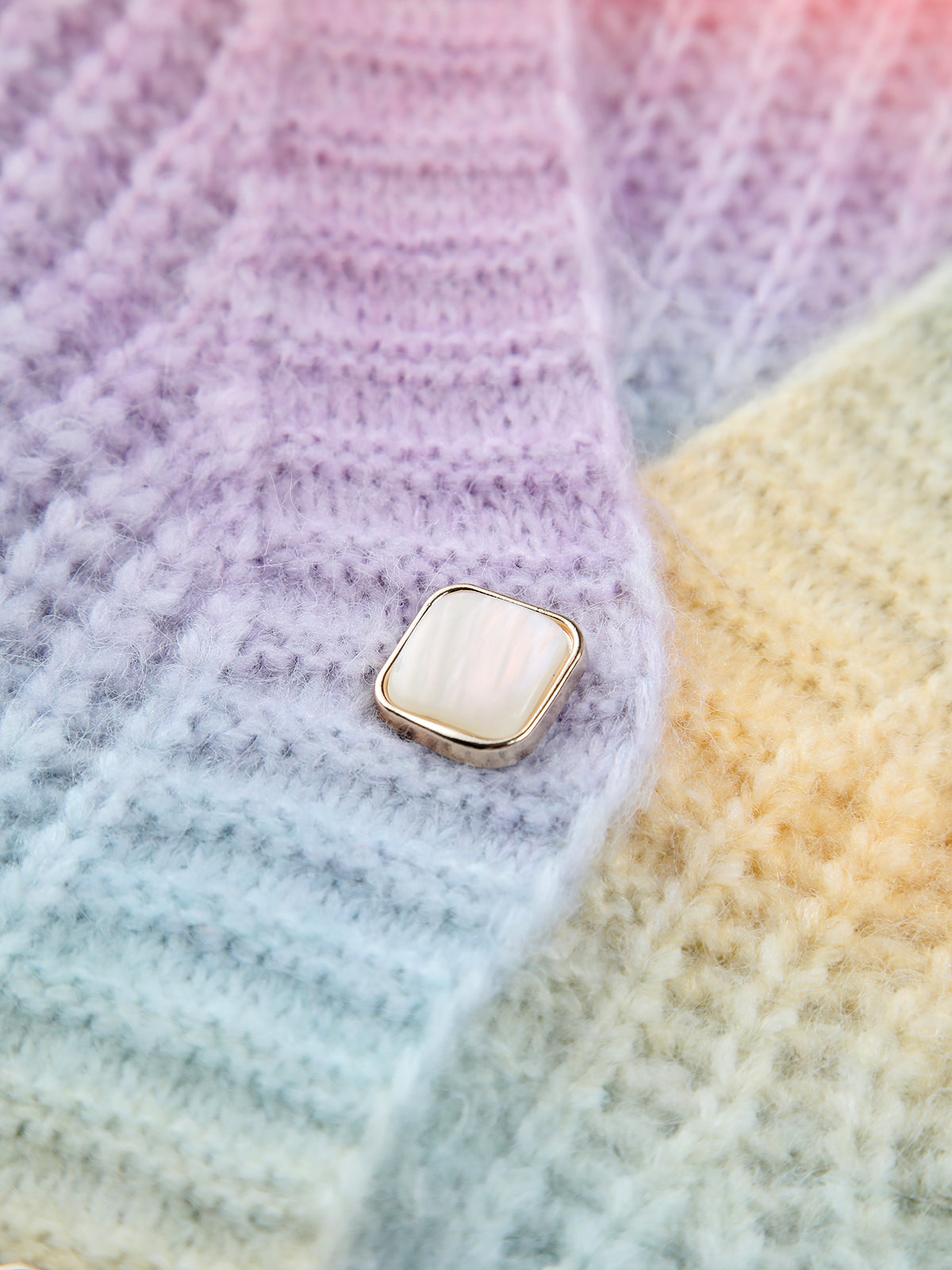 Ombre Rainbow Cardigan-Chicvia