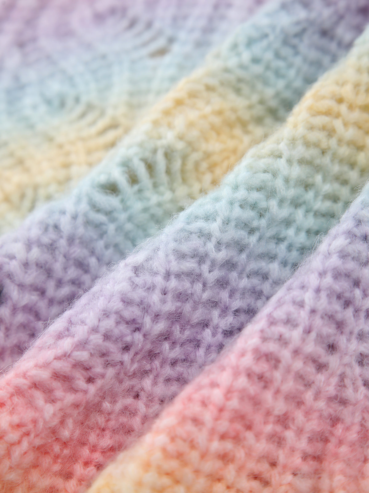 Ombre Rainbow Cardigan-Chicvia