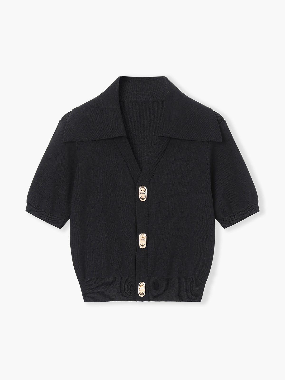 Effortless Collared Top-Chicvia