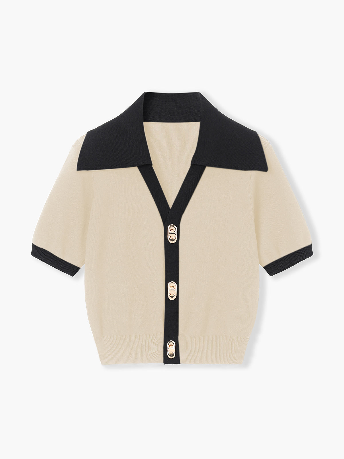 Effortless Collared Top-Chicvia
