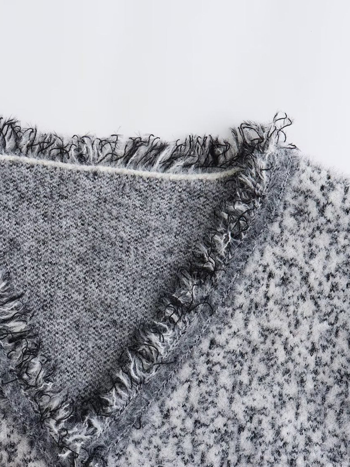 Old Money Aesthetics Raw Hem Tweed Cardigan-Chicvia