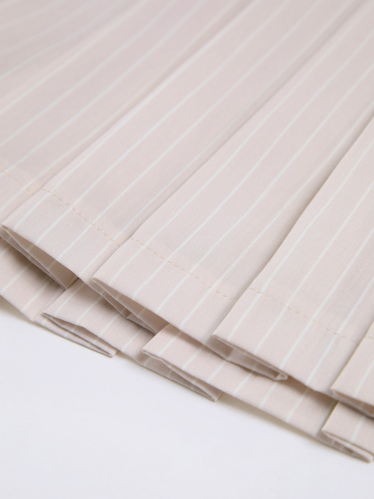 Pinstripe Pleat Tube Short Dress-Chicvia