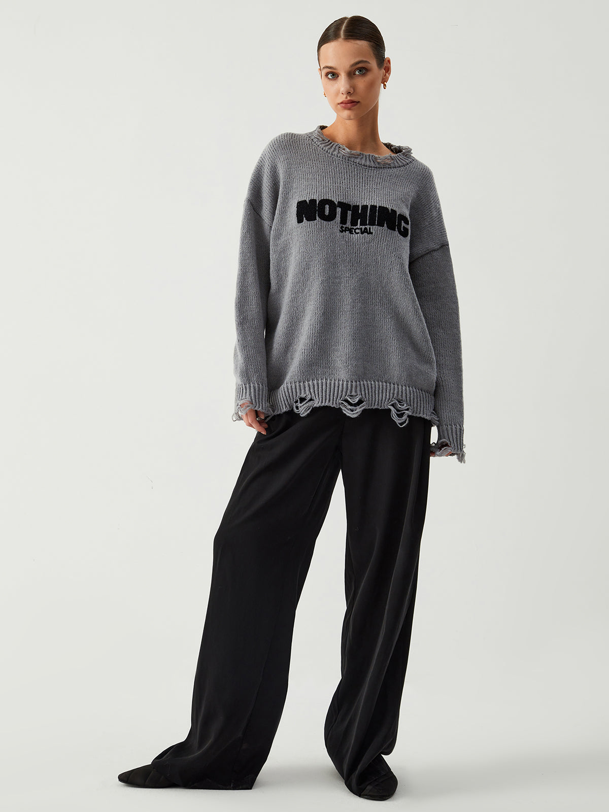 Nothing Special Ripped Sweater-Chicvia