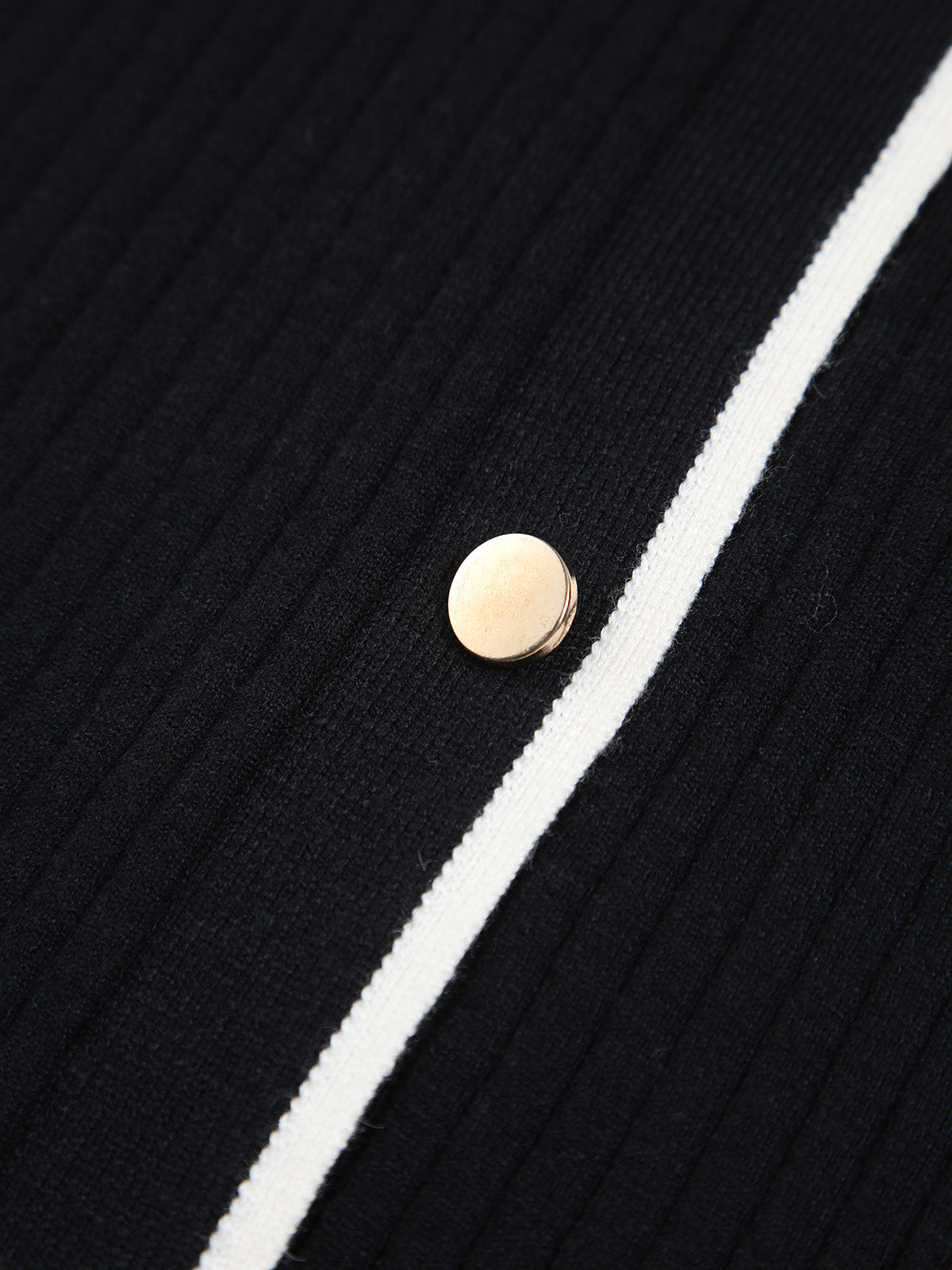 Contrast Trim Wrap Midi Knit Dress-Chicvia