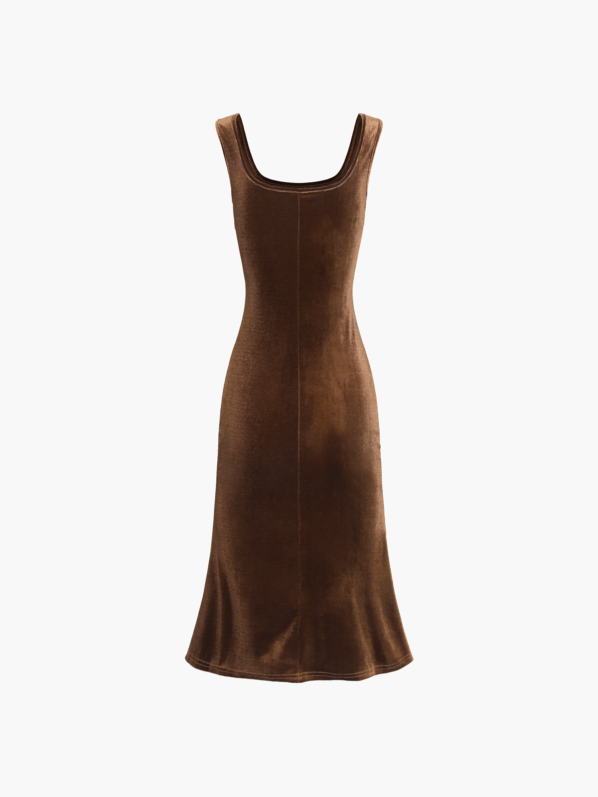 Paradise Feeling Velvet Midi Dress-Chicvia