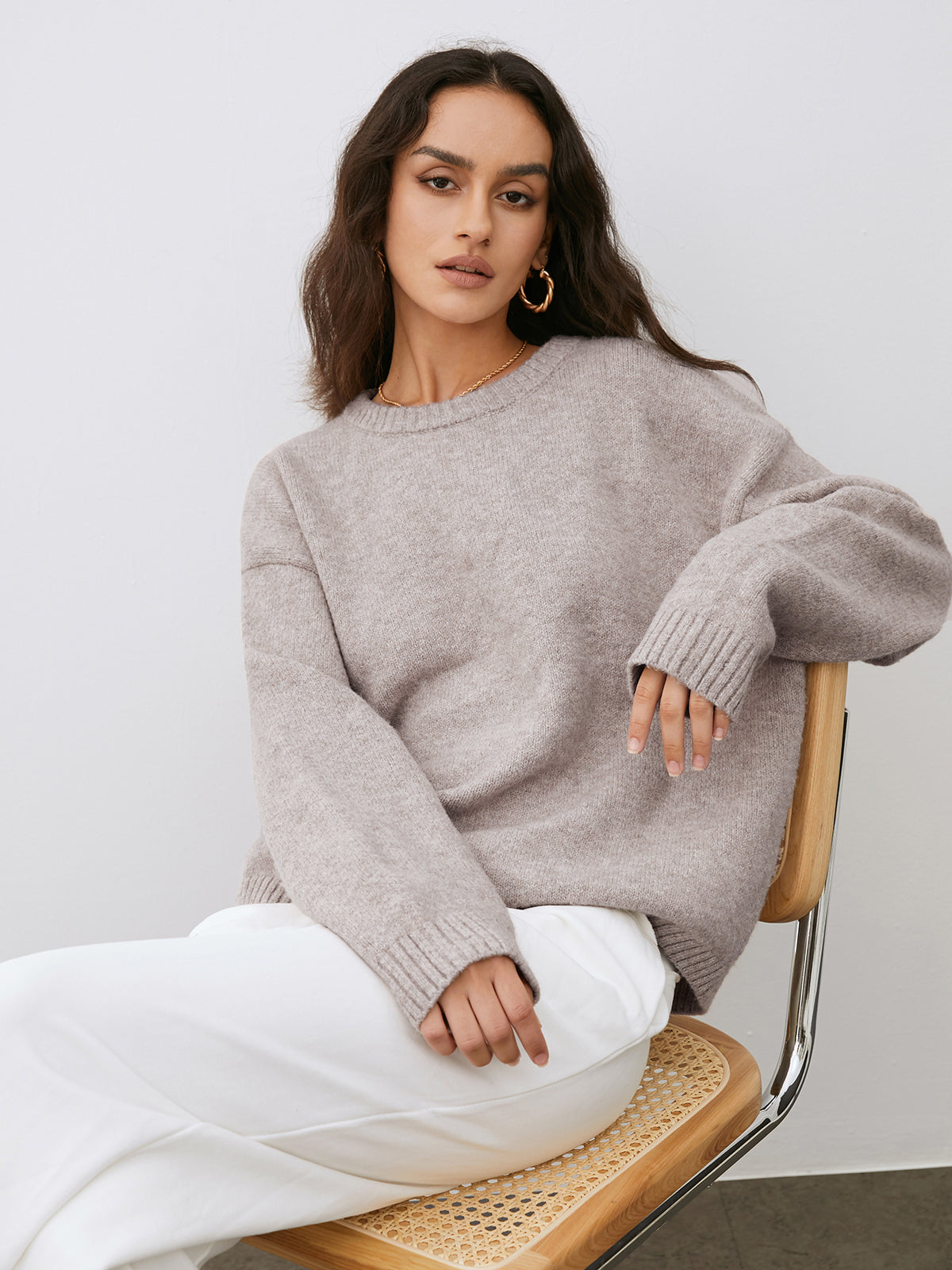 Lightweight Cloud Weather Pullover Sweater-Chicvia