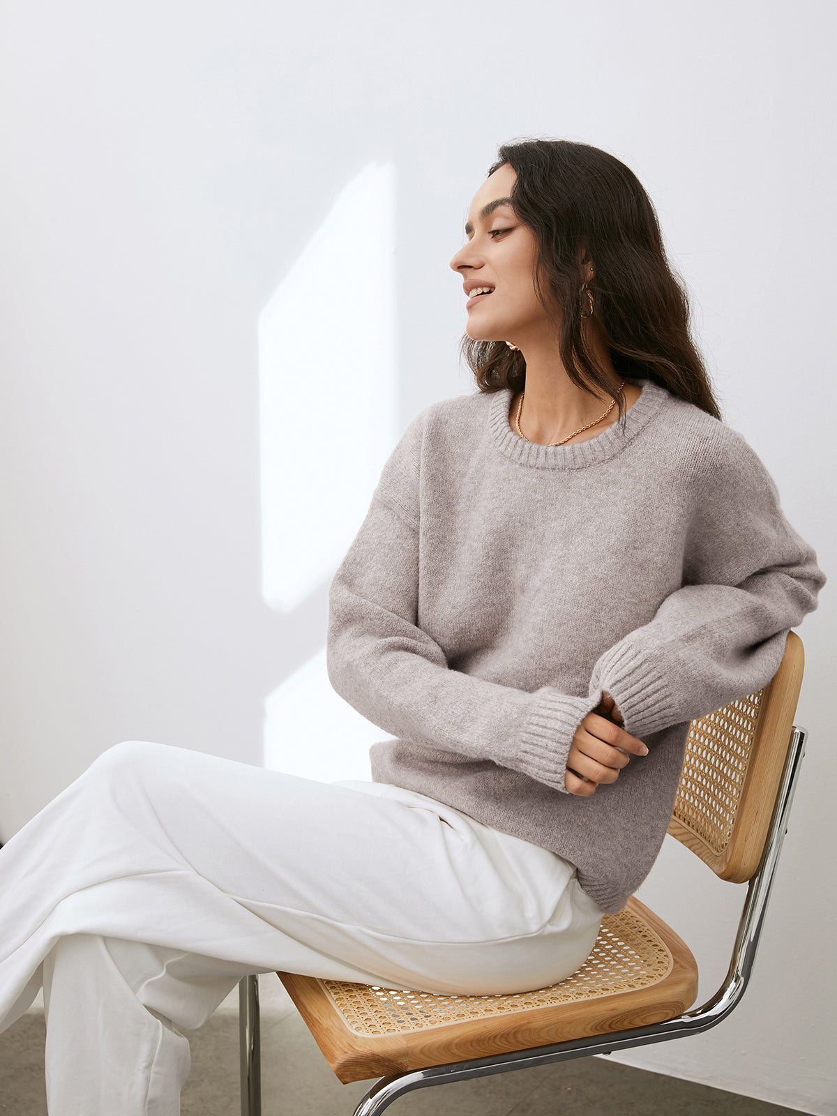 Lightweight Cloud Weather Pullover Sweater-Chicvia