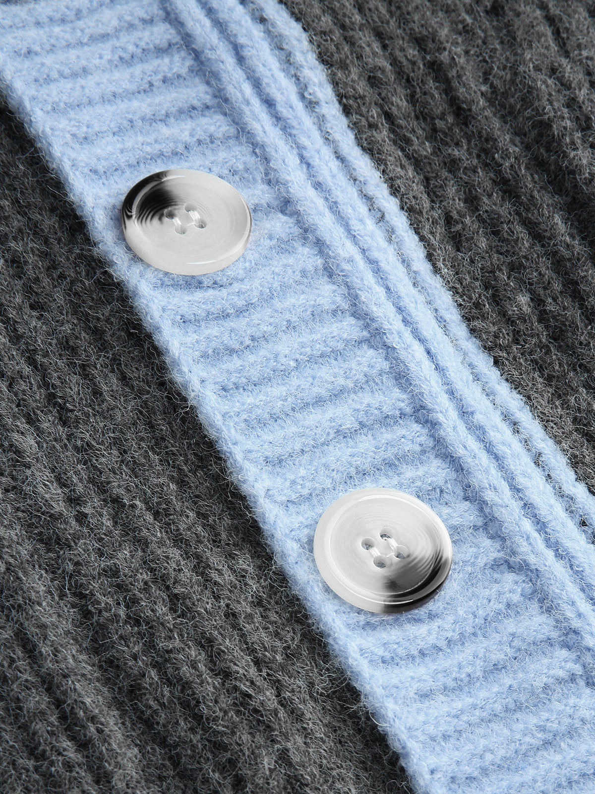 Oversized Colorblock Longline Cardigan-Chicvia