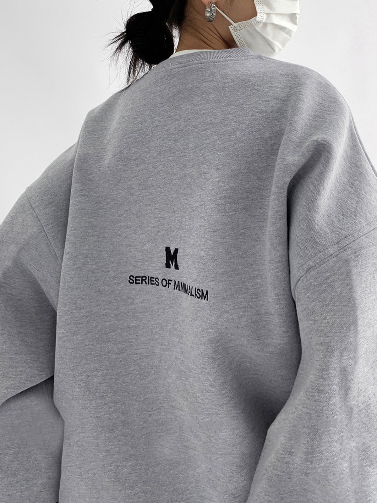 Minimalism Oversized Sweatshirt-Chicvia