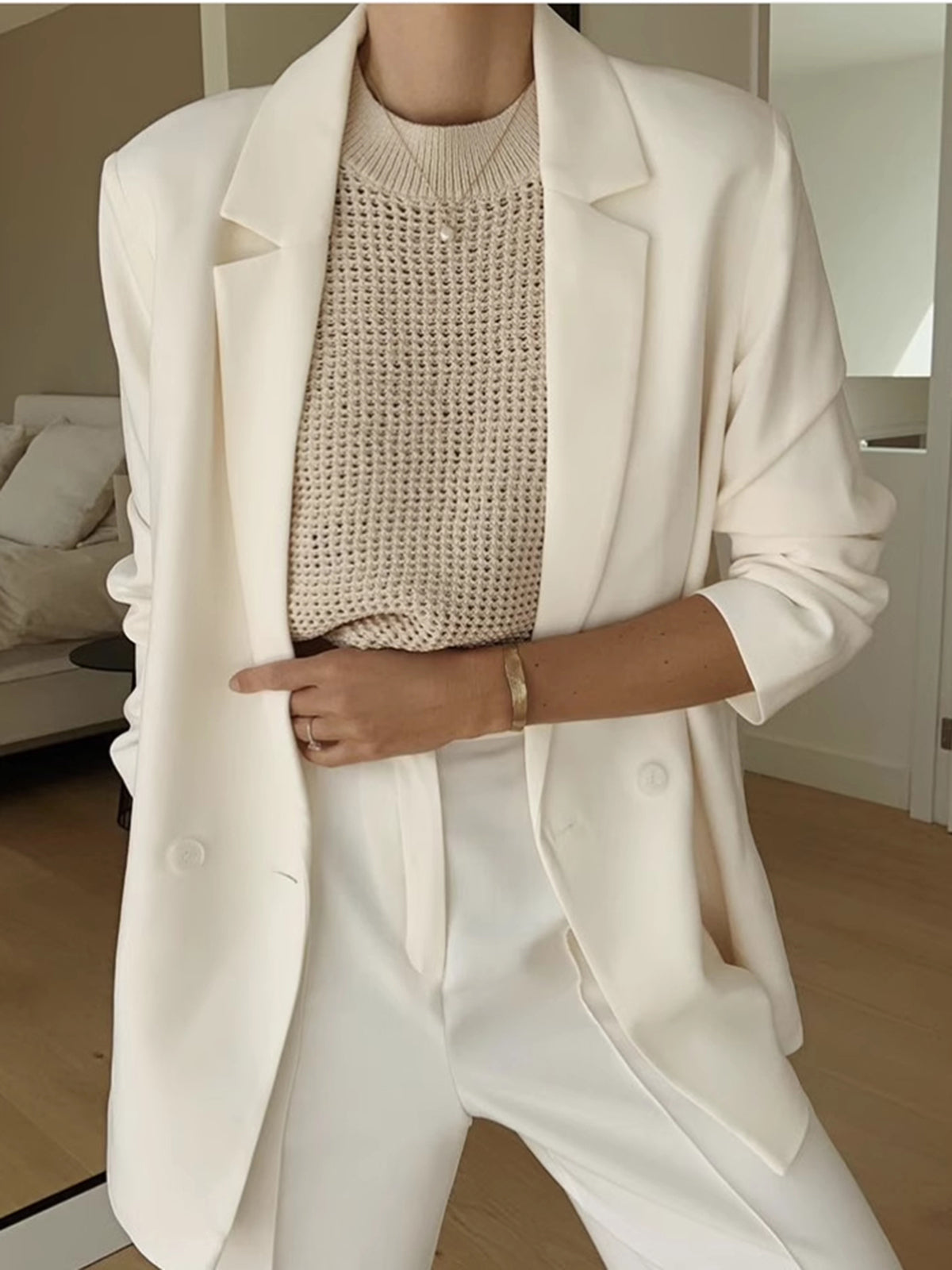 Knit Hollow Solid Tank Top-Chicvia