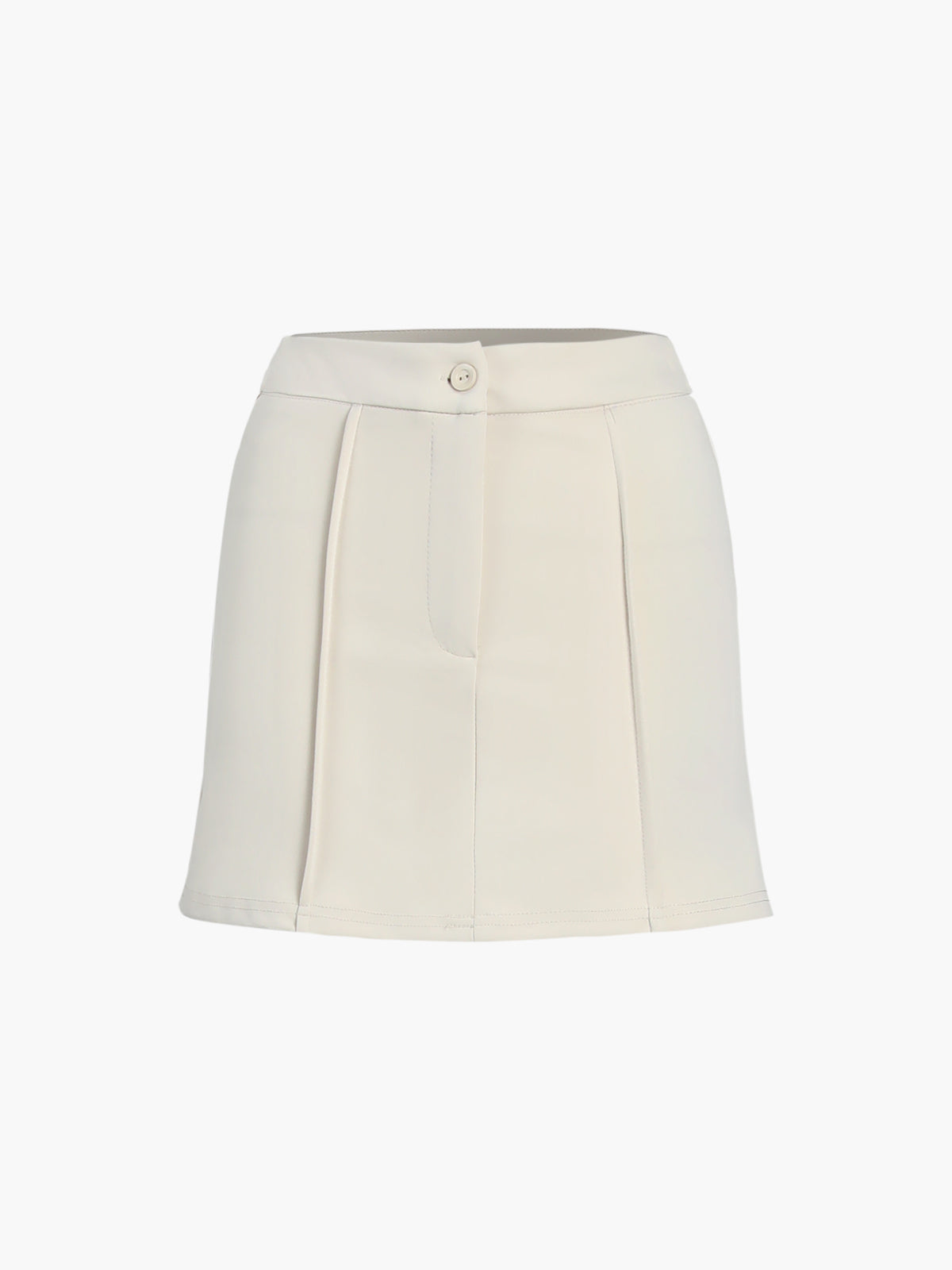 Button Front Halter Neck Backless Vest Blazer With Skirt Set-Chicvia