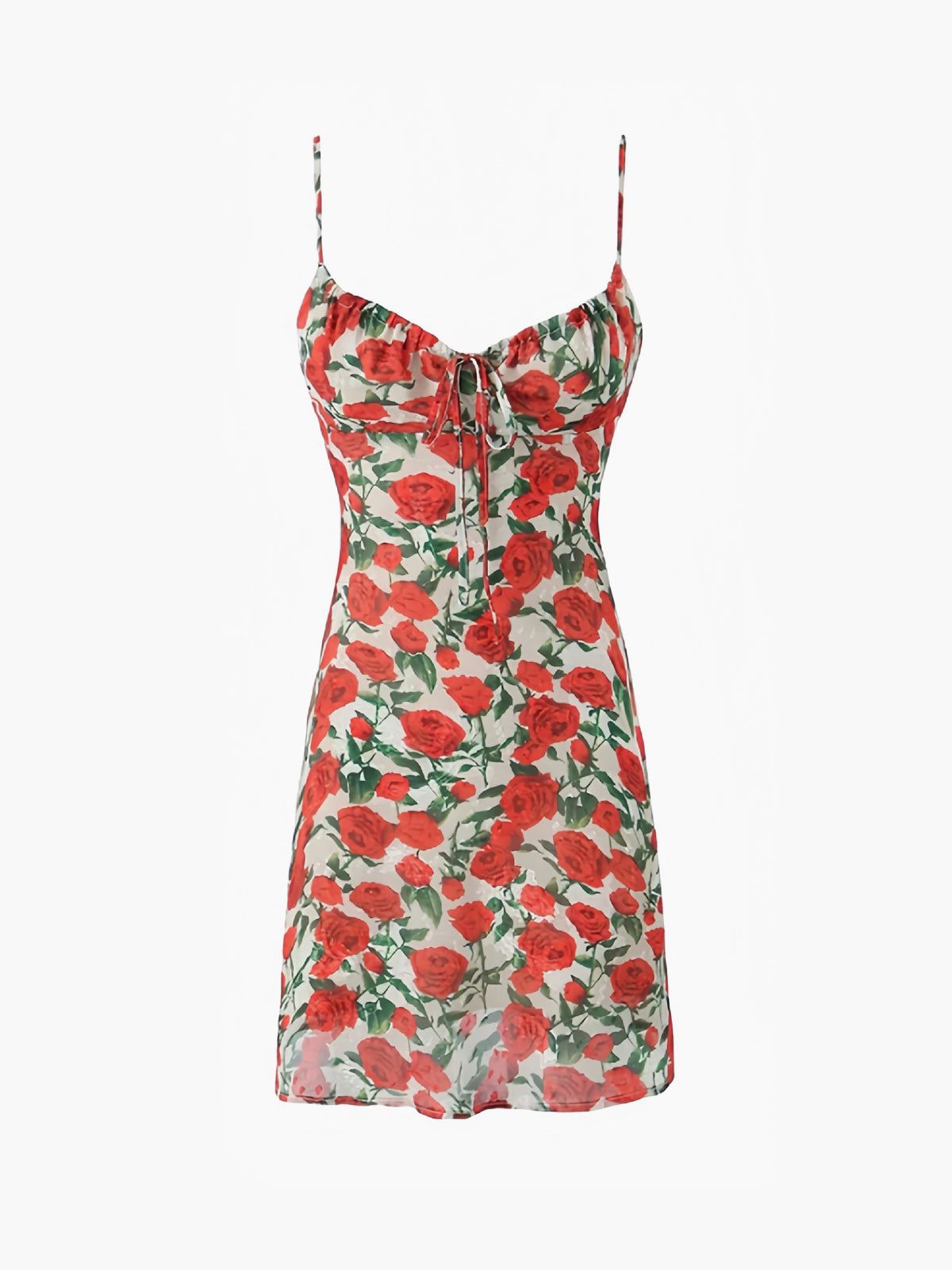Bulgaria Roses Floral Backless Mini Dress-Chicvia