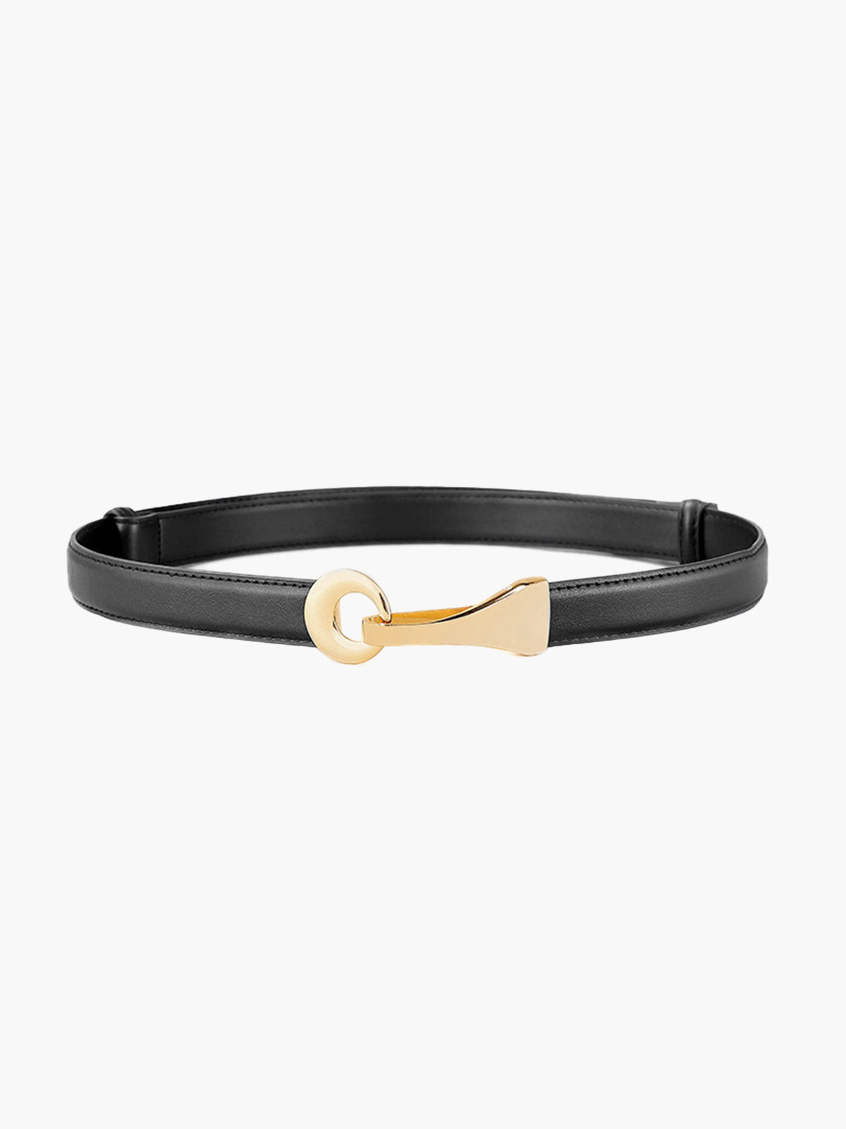 Leather Gold Buckle Belt-Chicvia