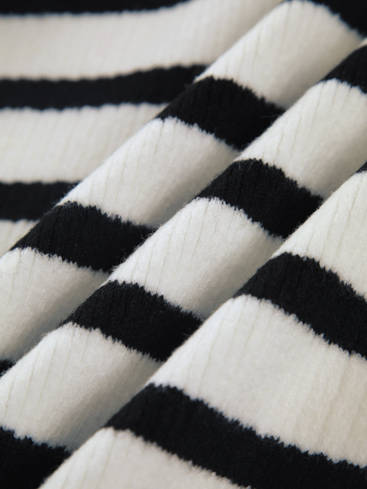 Knit Oversized Stripe Pocket Cardigan-Chicvia