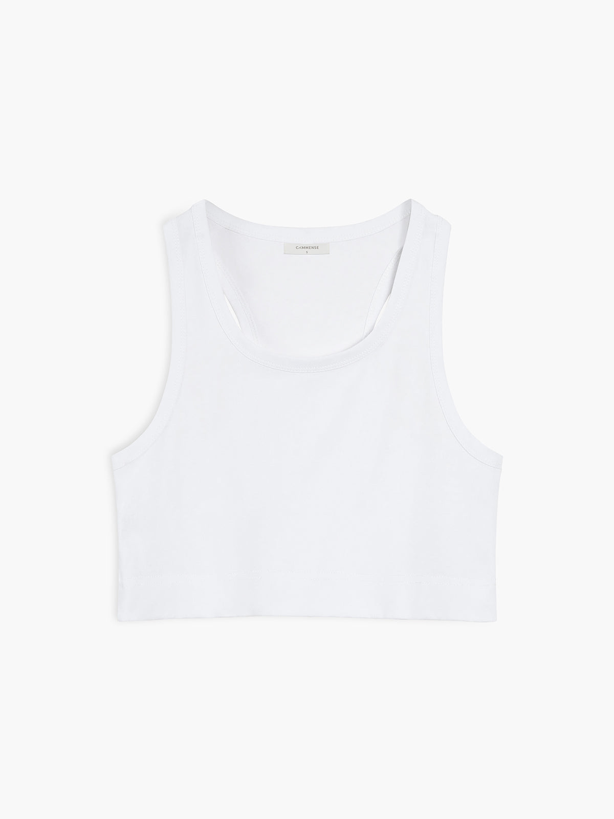 Cotton Blends Cropped Strappy Top-Chicvia