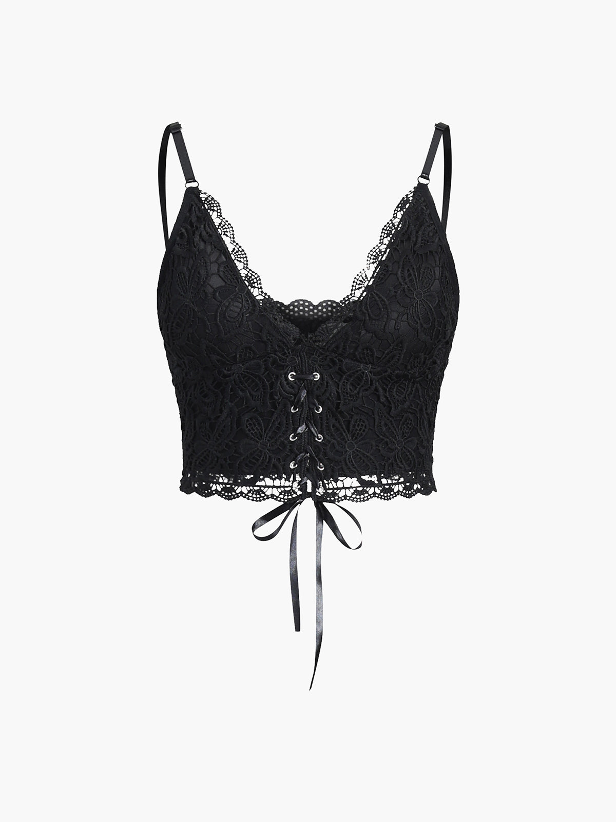 Lace Up Backless Cami Top-Chicvia