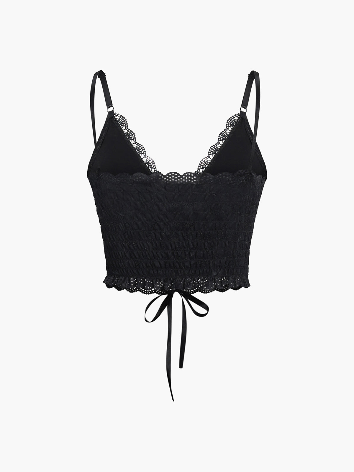 Lace Up Backless Cami Top-Chicvia