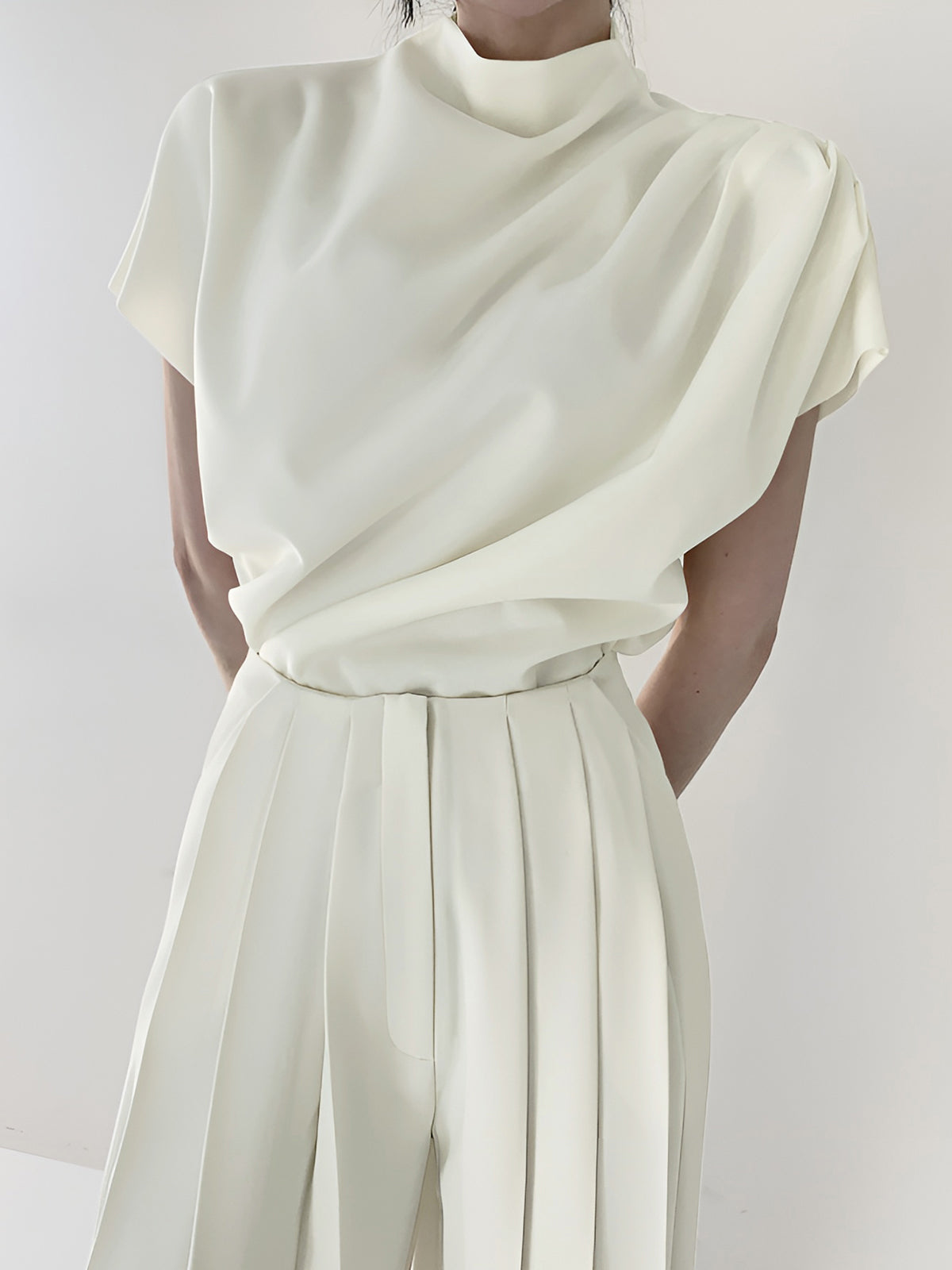 Minimalism Short Sleeve Top-Chicvia