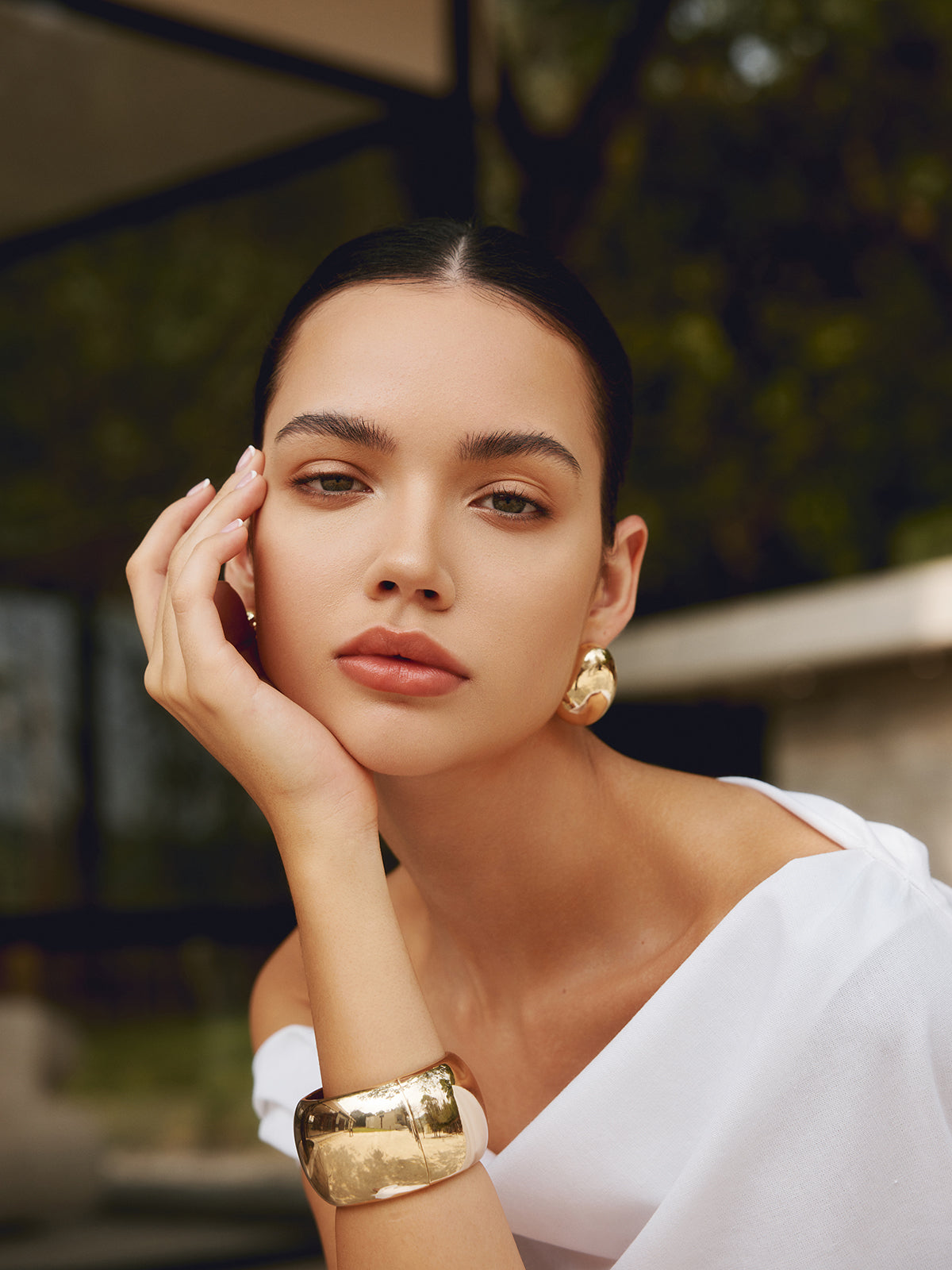 Minimalist Open Wide Bracelet-Chicvia