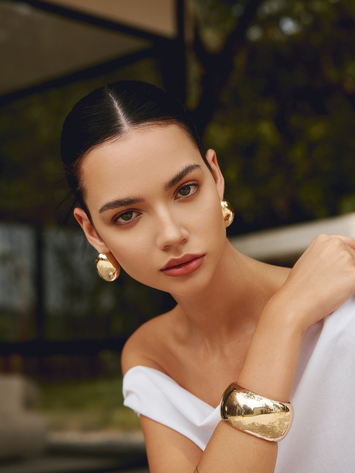 Minimalist Open Wide Bracelet-Chicvia