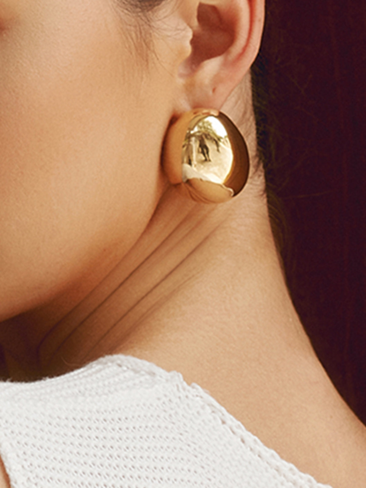 Chunky Teardrop Statement Earrings-Chicvia