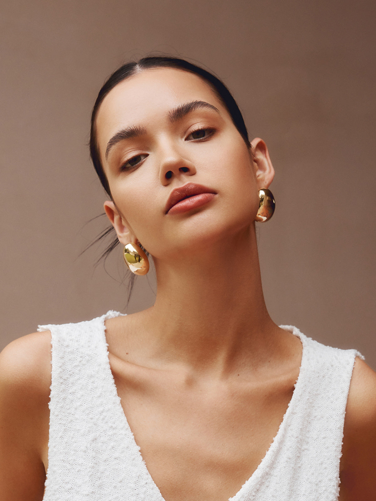 Chunky Teardrop Statement Earrings-Chicvia
