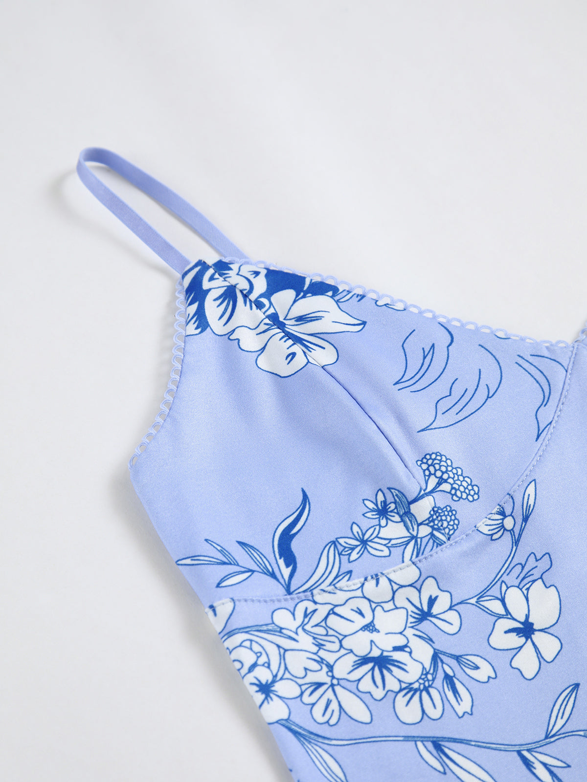 Floral Print Cami Long Dress-Chicvia