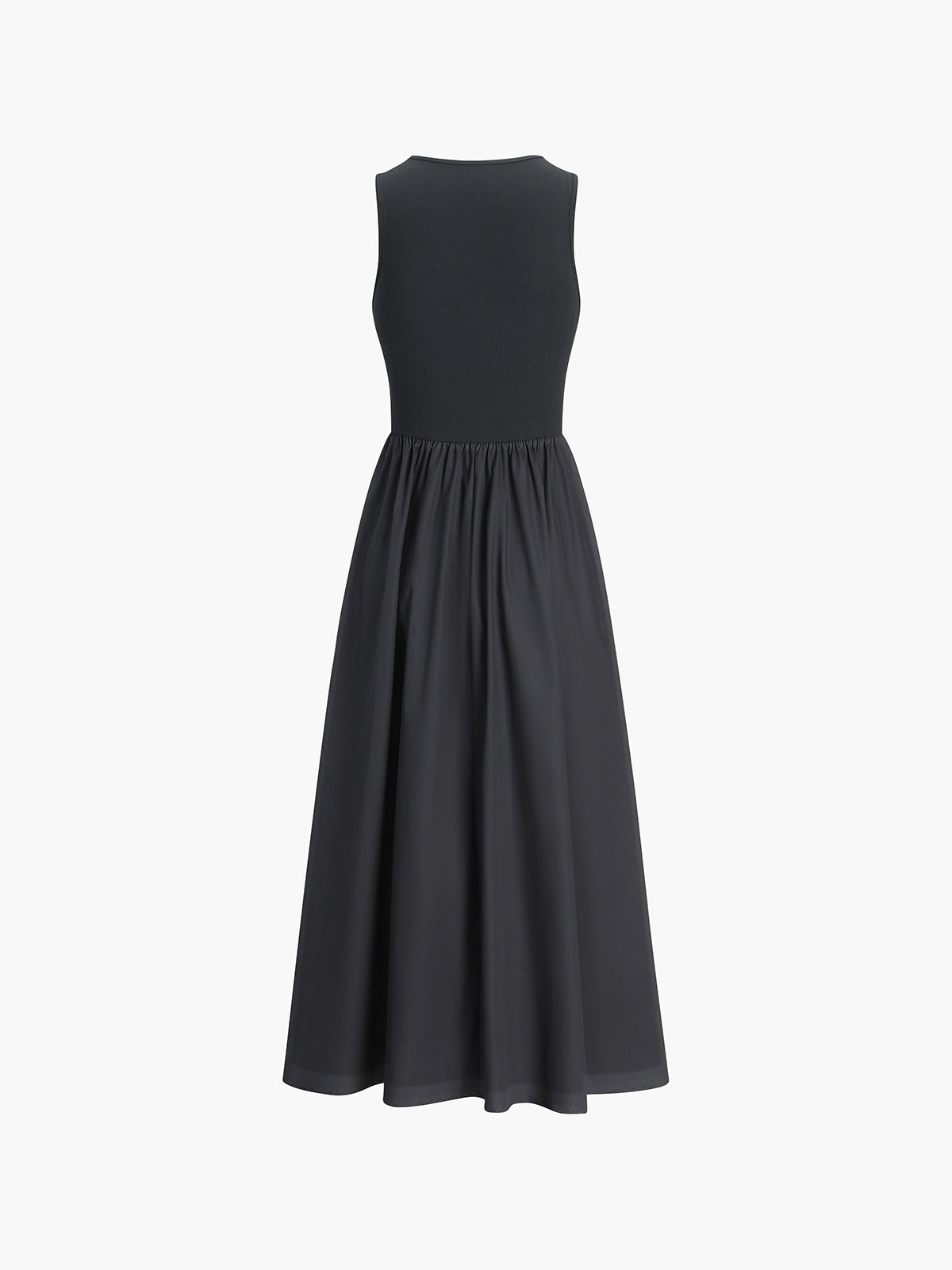 Leisure Crew Neck Long Dress-Chicvia