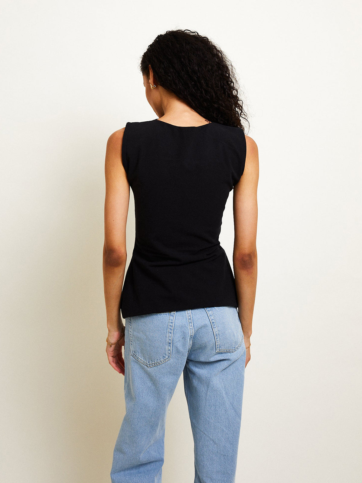 Cotton Knotted Multi-Wear Tank Top-Chicvia