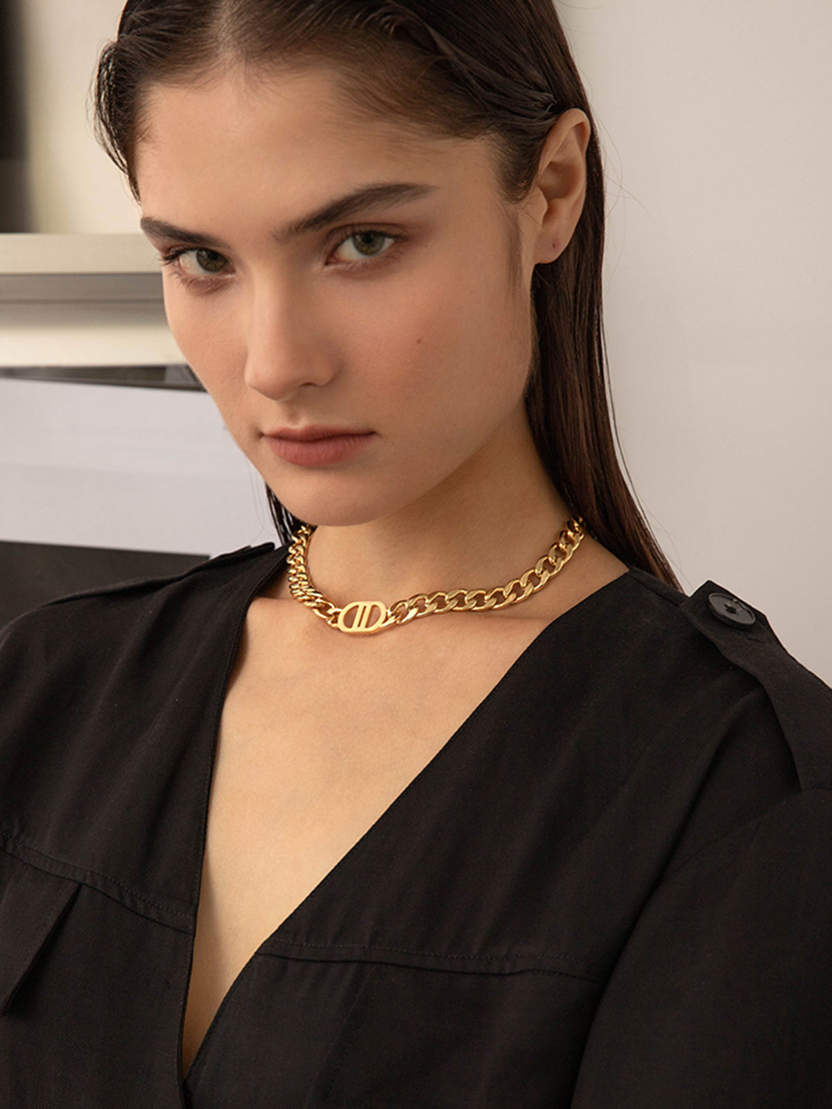 Double D Necklace-Chicvia