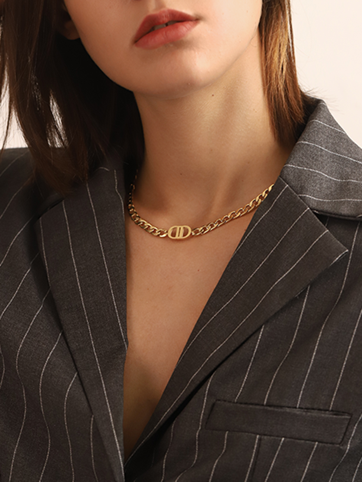 Double D Necklace-Chicvia