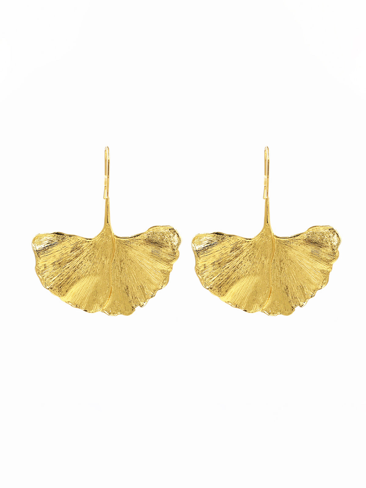 Ginkgo Leaf Earrings-Chicvia