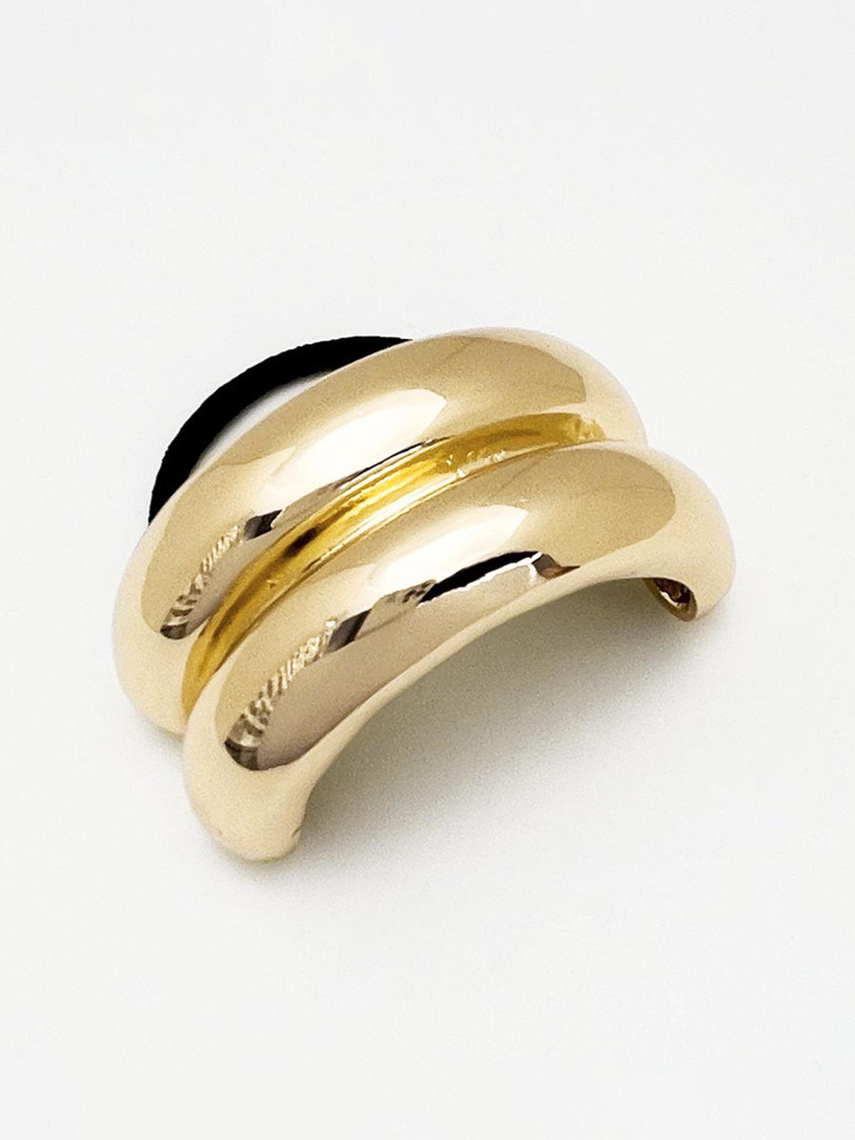 Glossy Triple Arch Pony Cuff-Chicvia