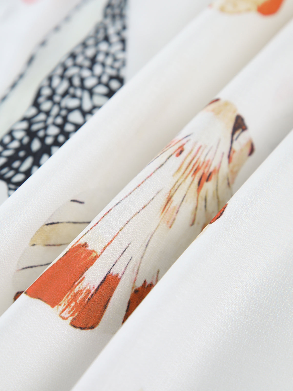 Marine Life Print Button-Front Belted Long Dress-Chicvia