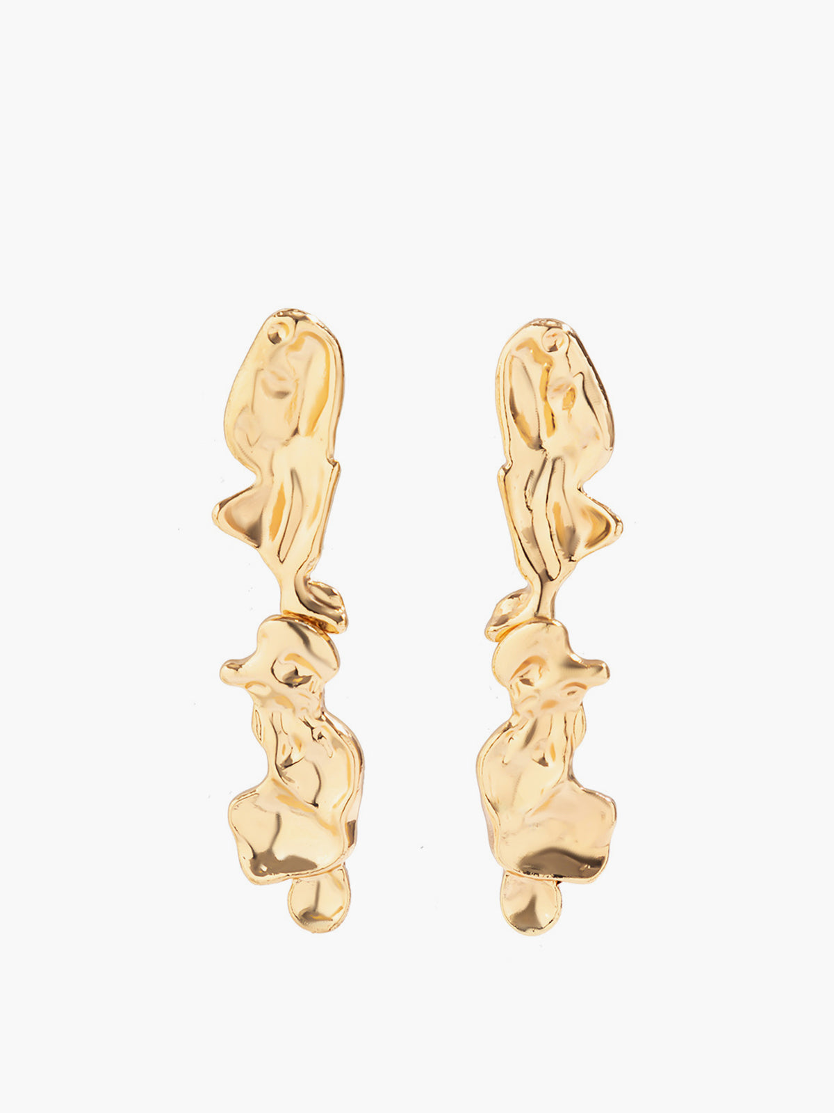 Lava Shaped Stud Earrings-Chicvia