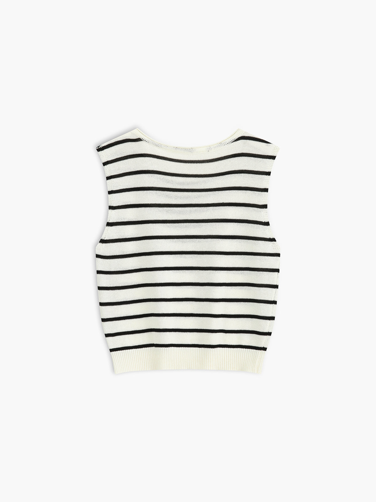 Classic Stripe Sweater Vest-Chicvia