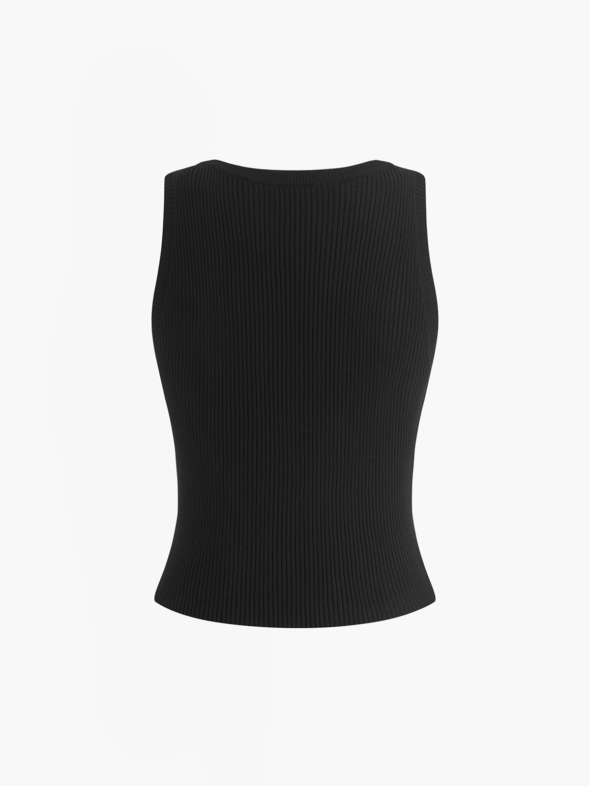 Contrast Trim Slim Sweater Vest-Chicvia