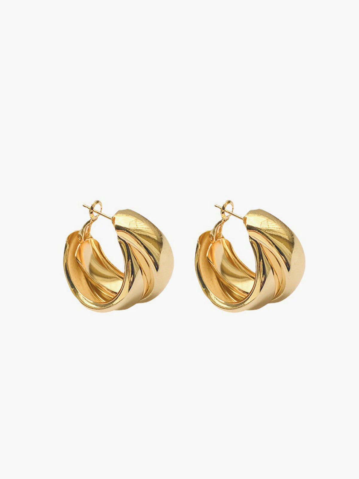 Double Hoop Earrings-Chicvia