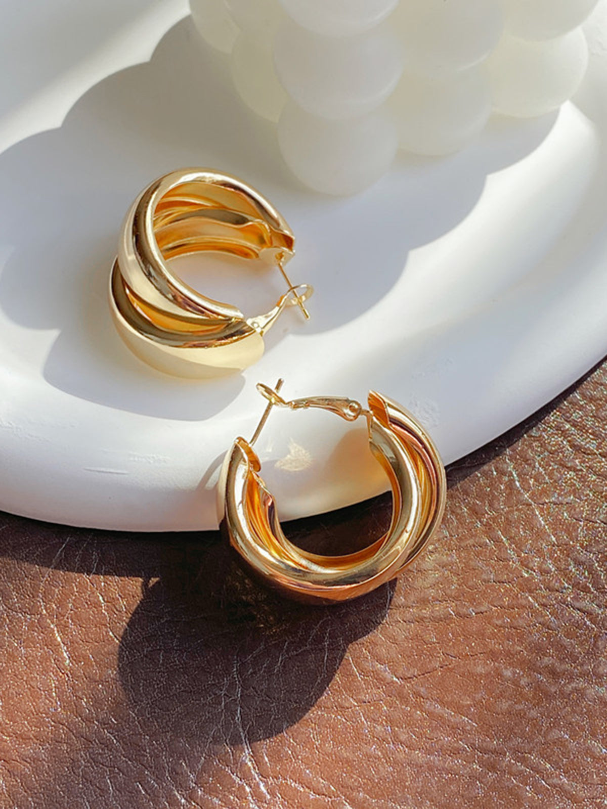 Double Hoop Earrings-Chicvia