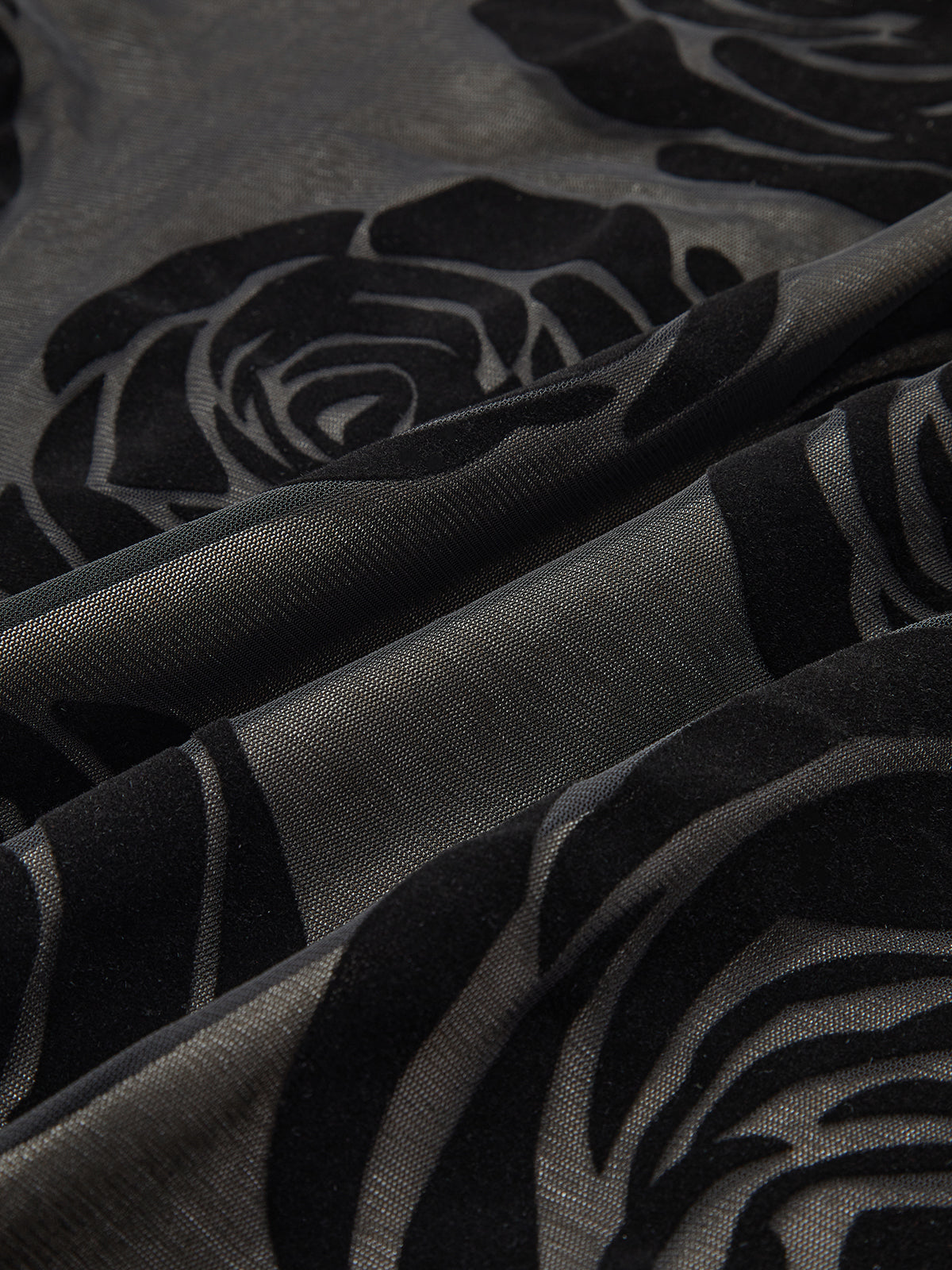 Jacquard Floral Asymmetrical Long Dress-Chicvia