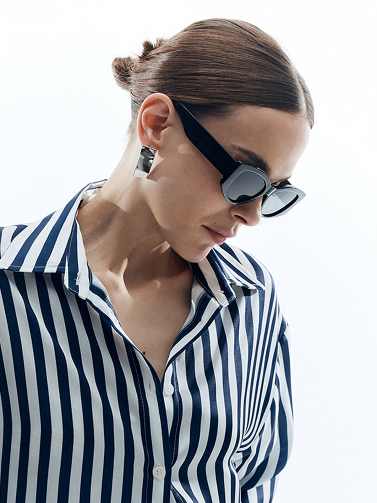 Large Frame Cat Eye Vintage Sunglasses-Chicvia