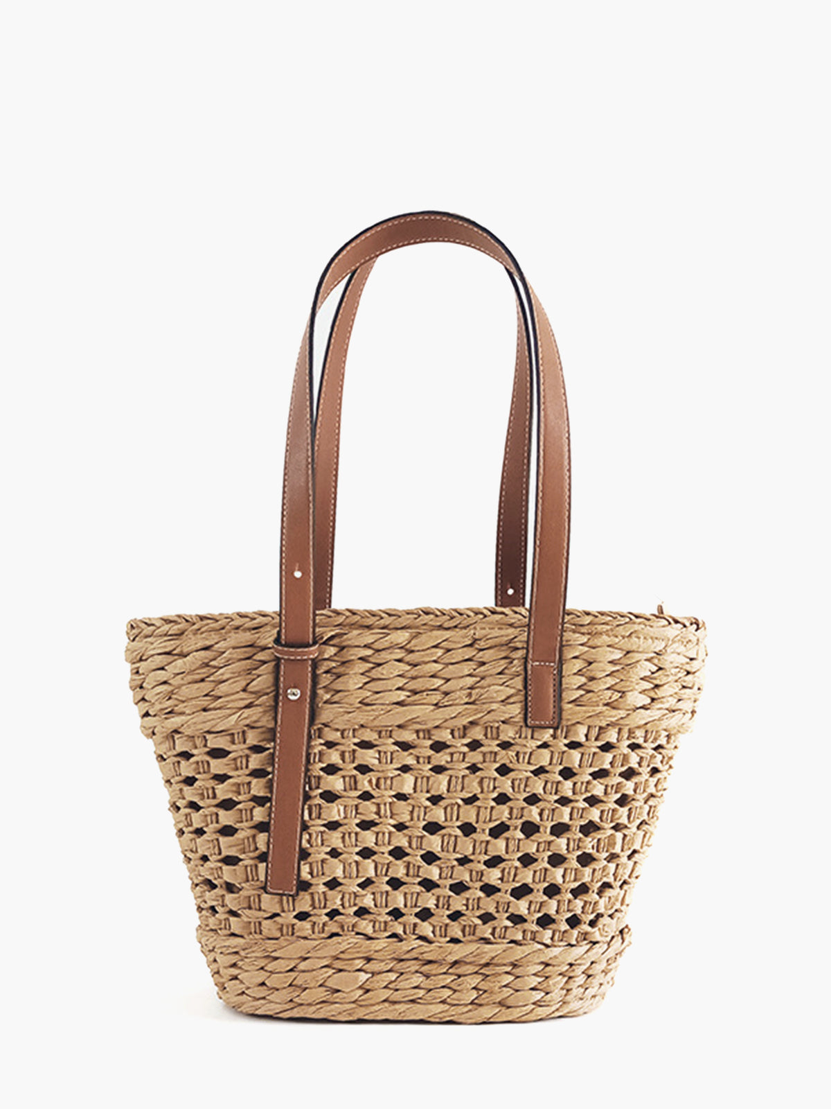 Large Capacity Beach Tote Basket Bag-Chicvia
