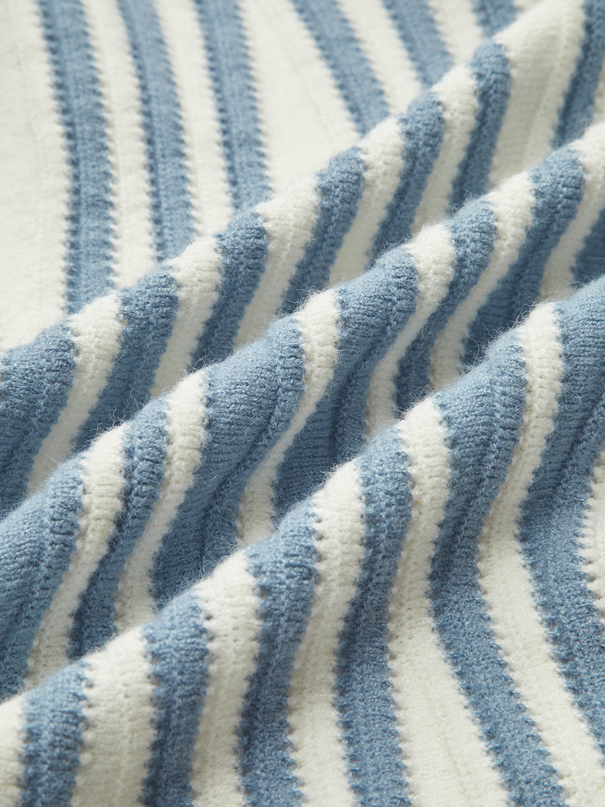 Pinstripe Lace Up Knit Cardigan-Chicvia