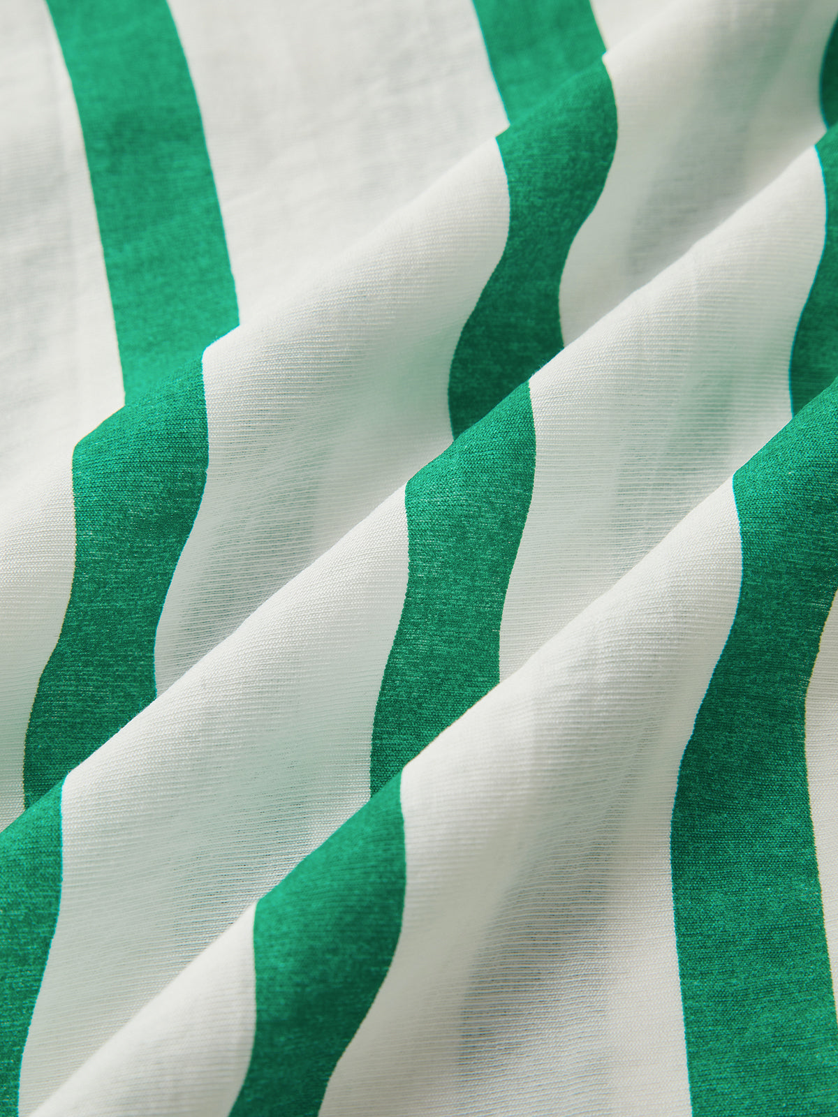 Oversized Cotton & Linen Stripe Shirt-Chicvia