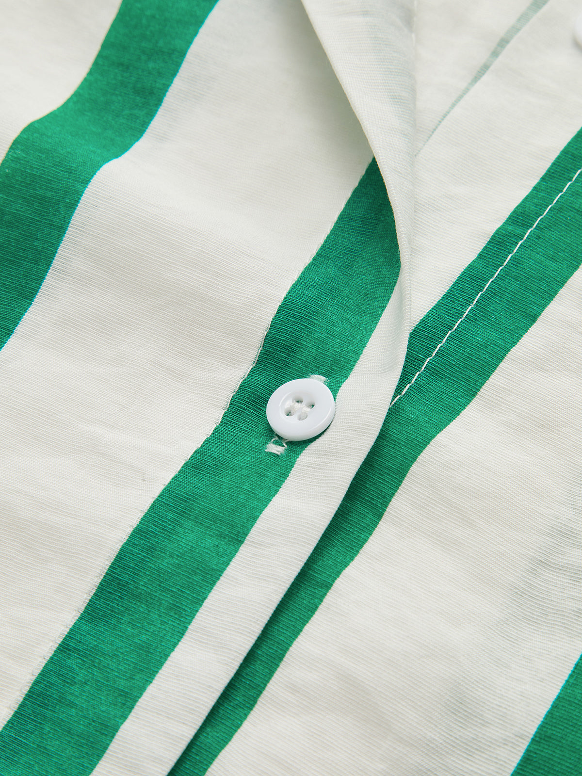 Oversized Cotton & Linen Stripe Shirt-Chicvia