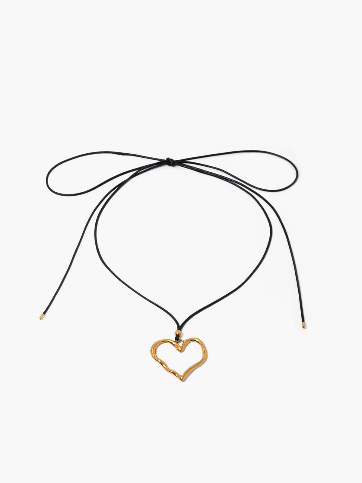 Hollow Out Love Heart Necklace-Chicvia