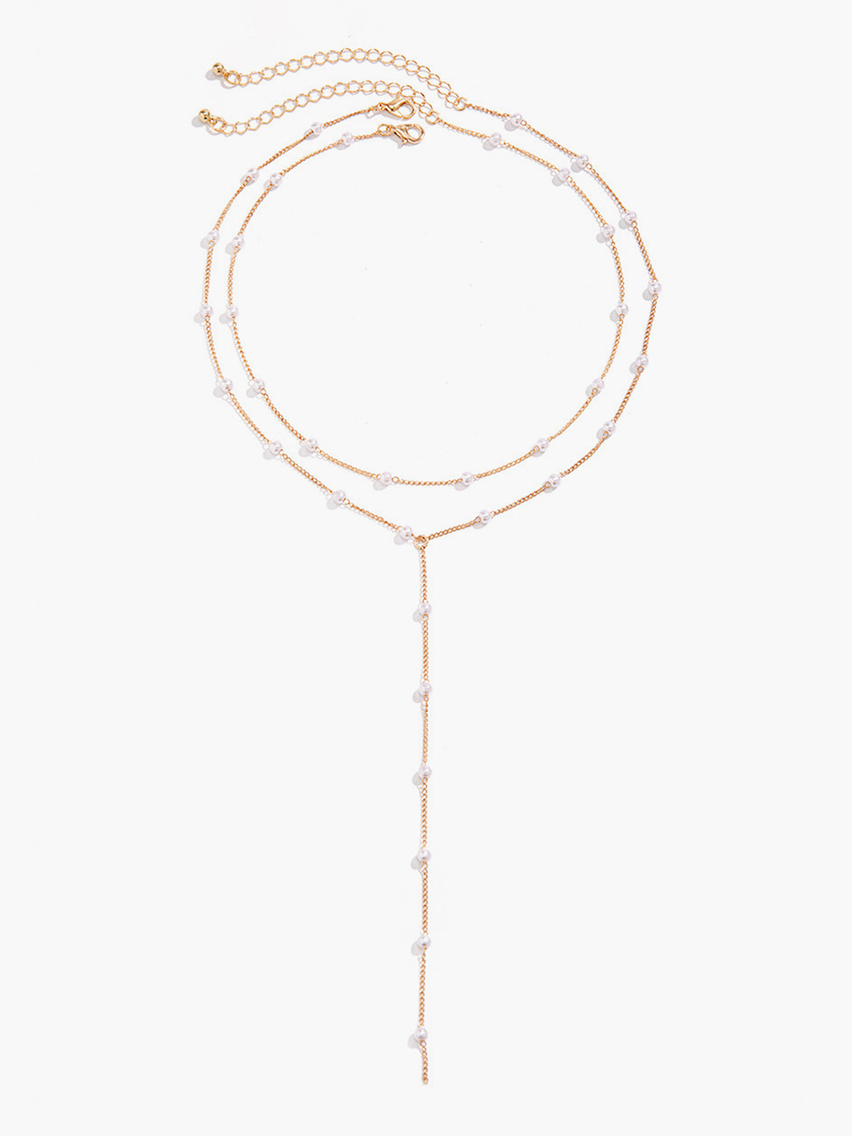 Gold Plated Handmade Pearl Necklace-Chicvia